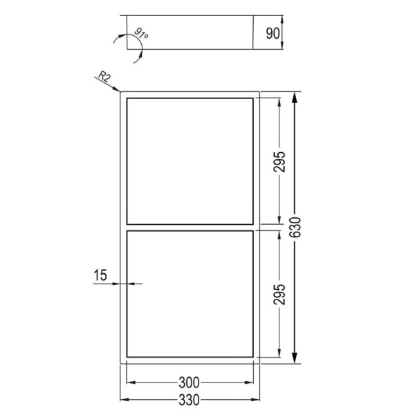 Hornacina Empotrada De Baño de EMPOTRAR rectangular acabado negro mate de acero inoxidable - Imagen 5