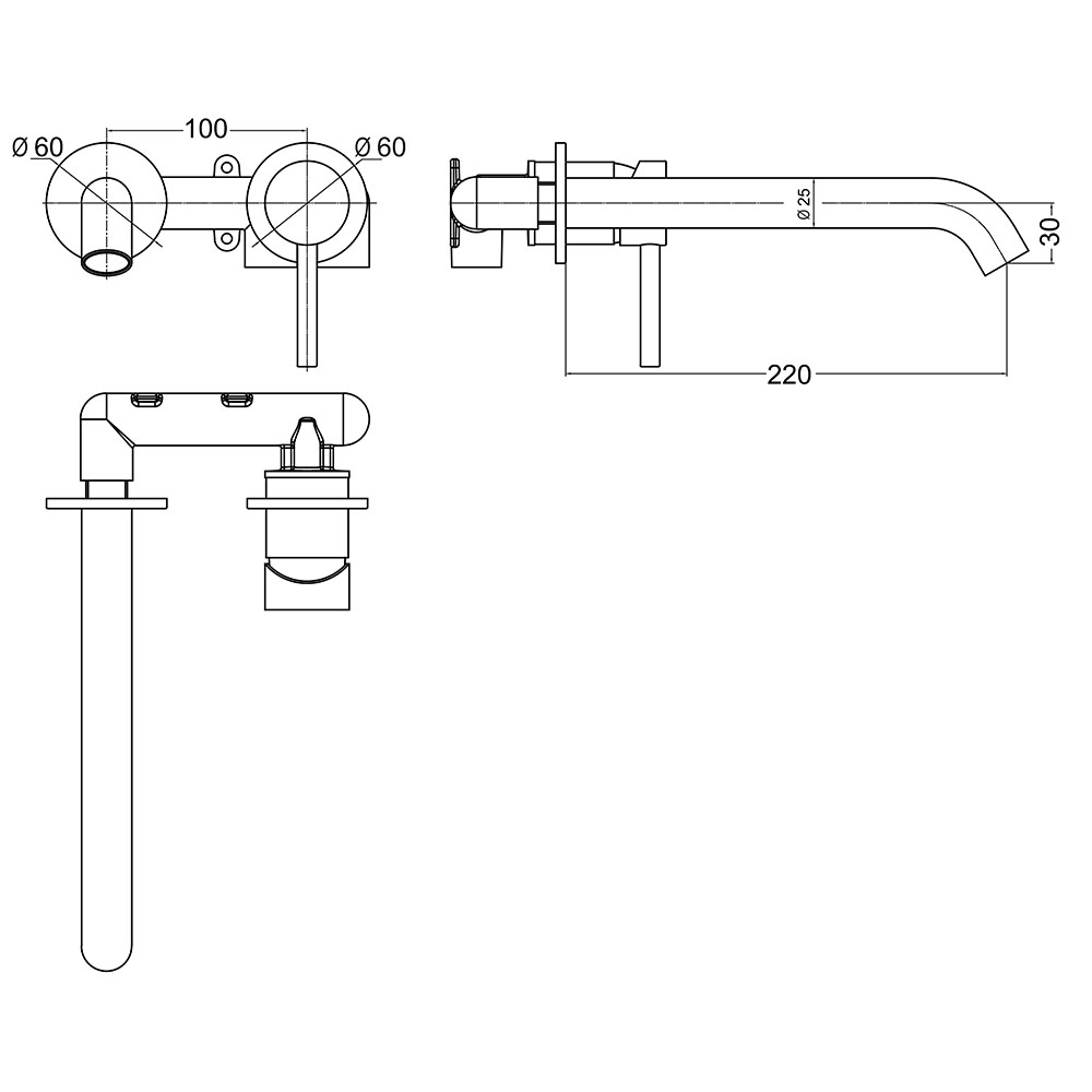 Grifo De Lavabo Empotrado GUN METAL - Imagen 9