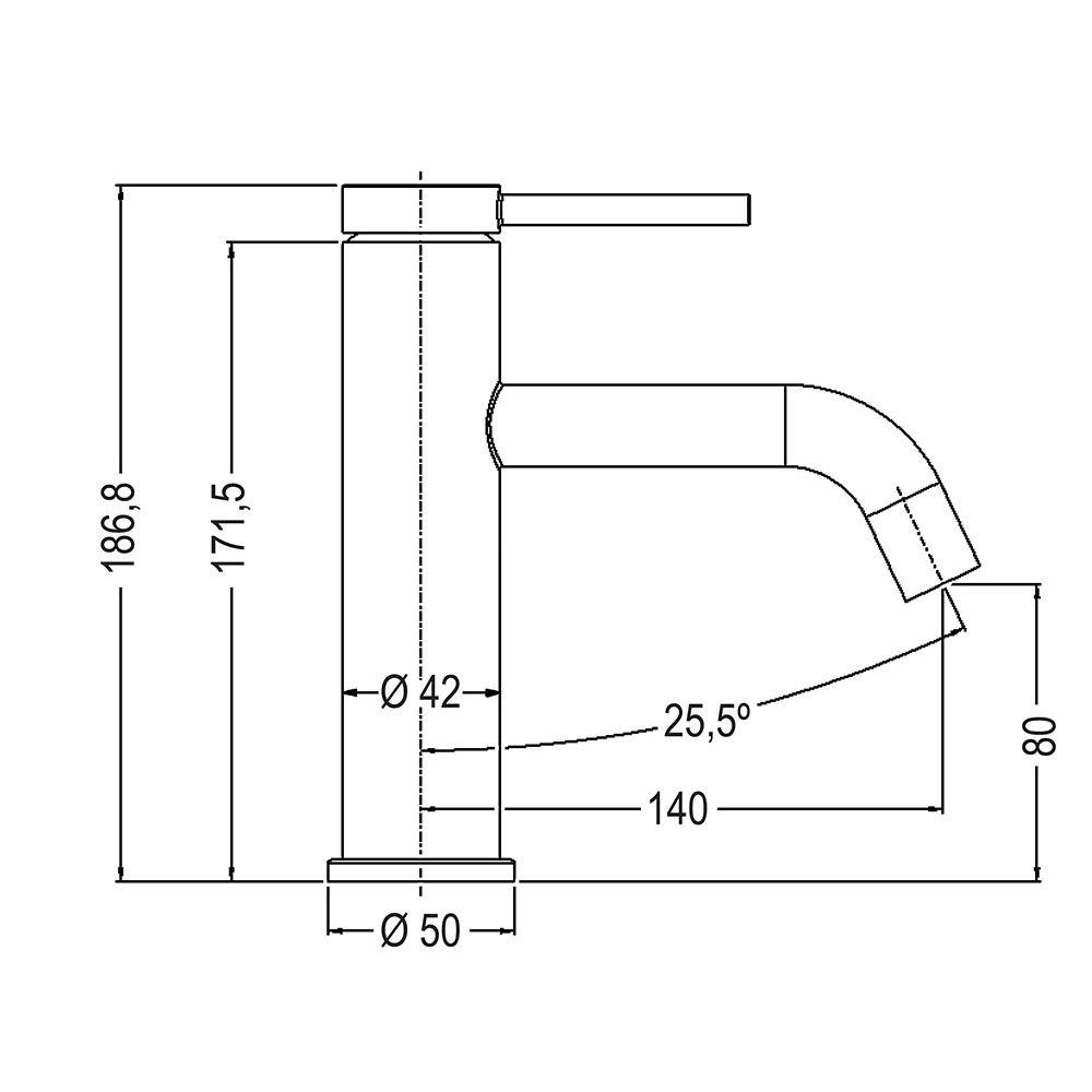 Grifo De Lavabo de GUN lavabo acabado gun metal mate de latón - Imagen 5