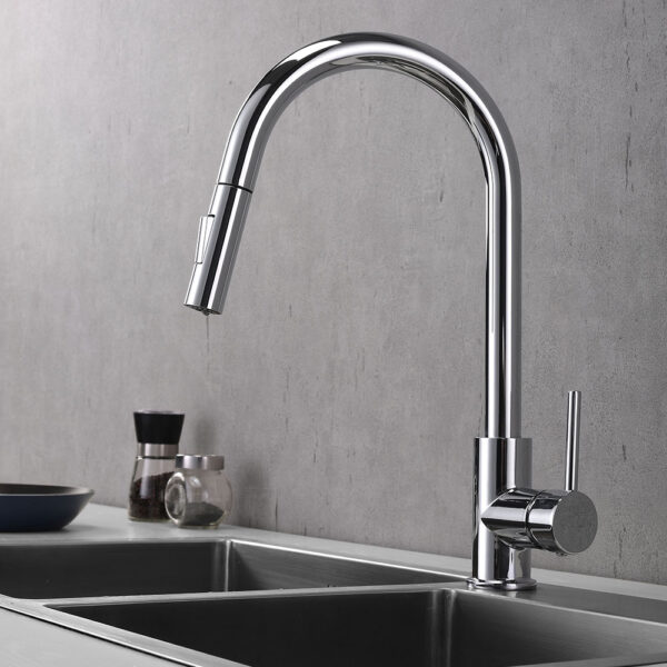 Pack Fregadero de ABSOLUT acabado cepillado 40x40 + Grifo extraible de cocina Brook + Dispensador de Gel - Imagen 11