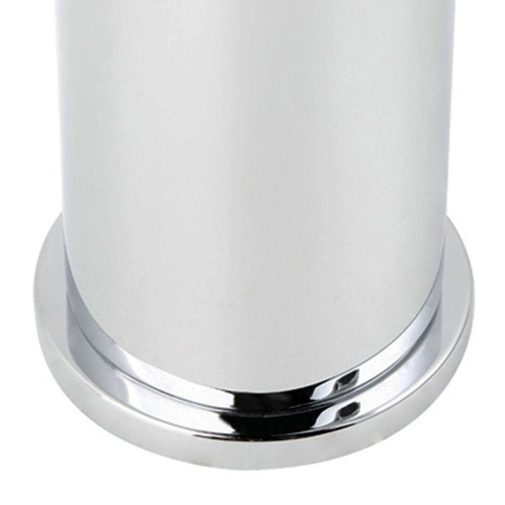 Columna de ducha monomando TOR de diseño redondo, tubo redondo extensible  regulable en altura de 80 a 120 cm. Acabados en cromo brillo. Ducha de mano  y rociador redondos. Recambios garantizados 