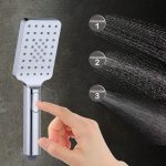 Maneral Mango de Ducha 3 posiciones BERLIN cuadrado acabado CROMO brillo fabricado en ABS