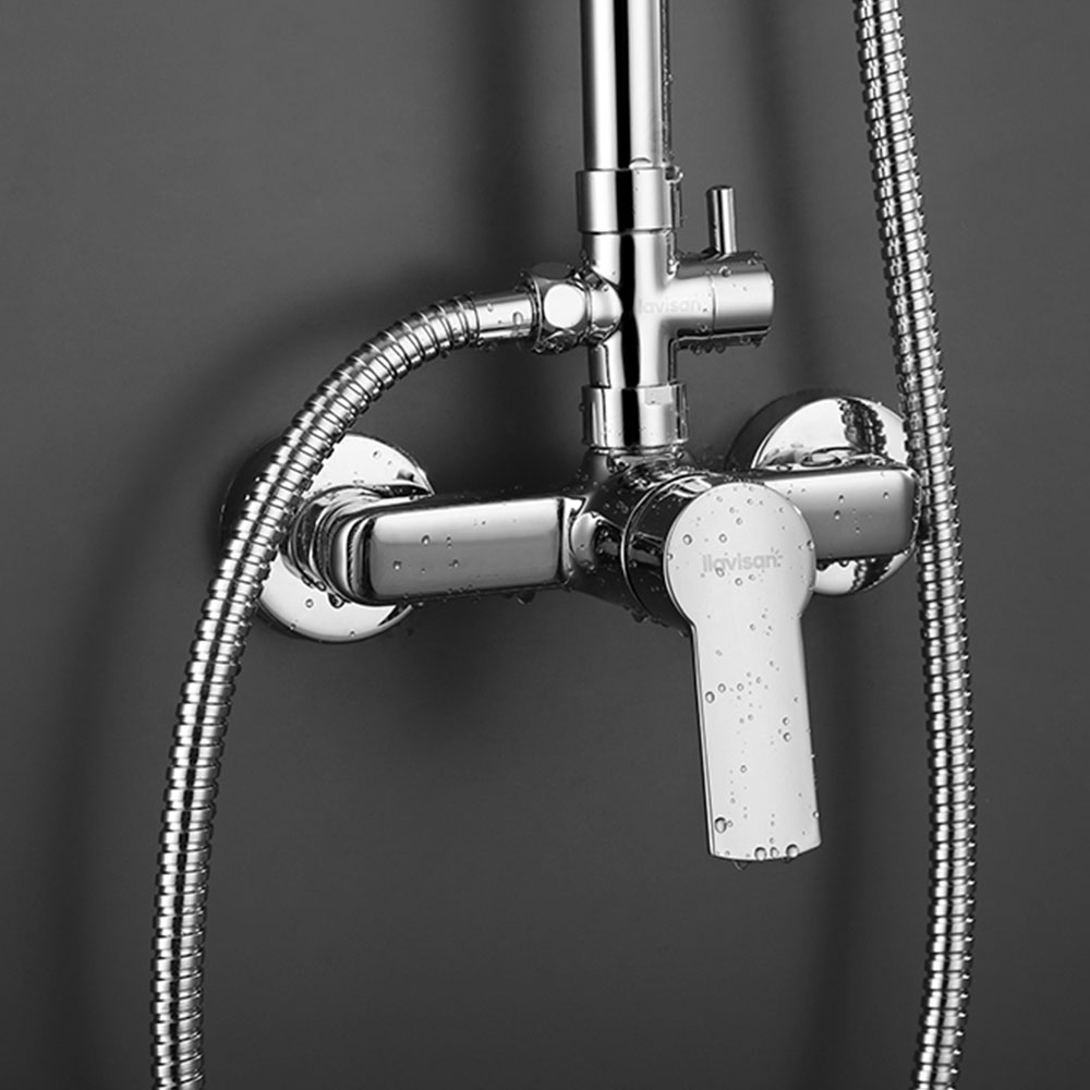 LLAVISAN L152714 Grifo columna ducha termostática Con Desviador — Bañoidea