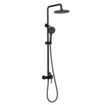 Columna De Ducha de 83-120 cm OSLO redonda acabado negro mate de latón