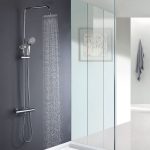 Columna De Ducha de RAPID Termostática acabado cromado brillo de latón