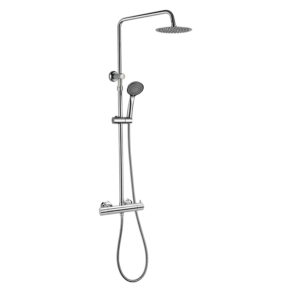 Columna De Ducha de RAPID monomando acabado cromado brillo de latón - Imagen 3