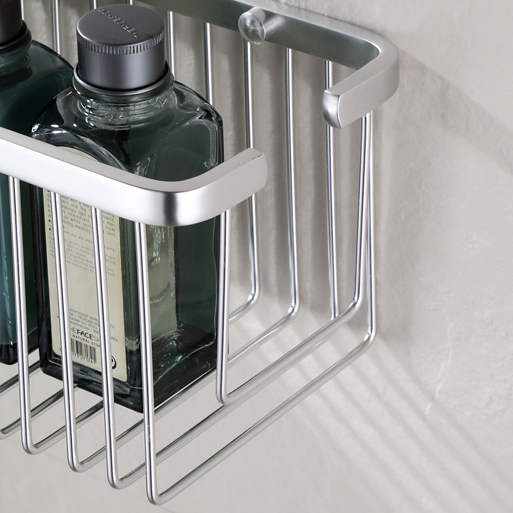 Cesta de ducha rectangular modelo SIROCO fabricada en aluminio de