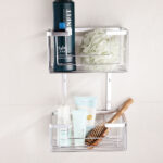 Cesta Portagel de GALERNA doble rectangular acabado aluminio cepillado de aluminio