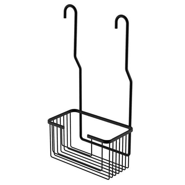 Cesta Portagel de LUNA de colgar rectangular acabado negro mate de acero inoxidable - Imagen 2