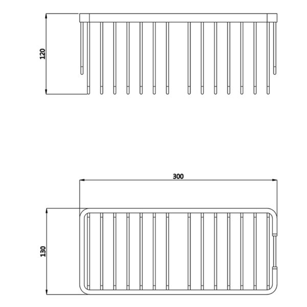 Cesta Portagel de rectangular acabado blanco mate de aluminio - Imagen 5