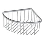 Cesta Portagel de ALISIO esquina acabado cromado mate de acero inoxidable