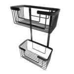 Cesta Portagel de GUN METAL rectangular doble  acabado gun metal mate de aluminio
