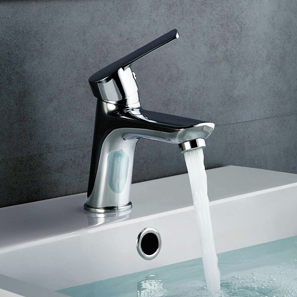Grifo monomando para lavabo de la serie SIOUX, latón de alta calidad, cromo  con brillo – Llavisan