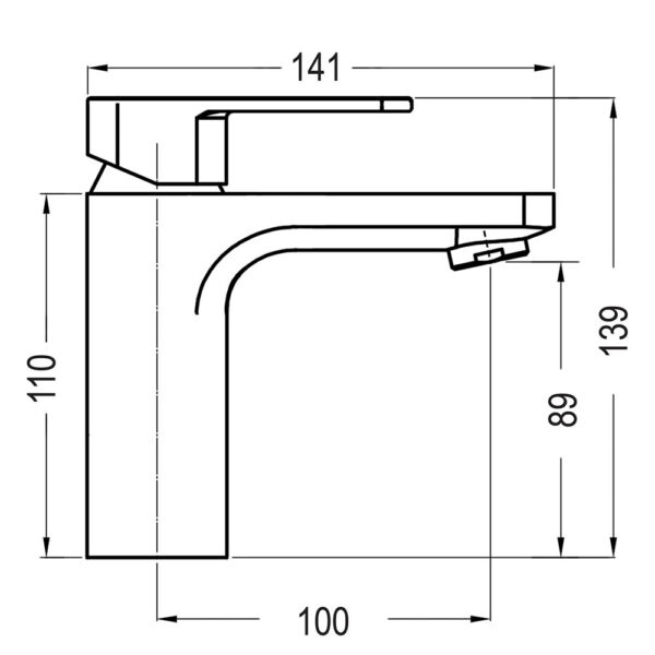 Grifo De Lavabo de CHEROKEE acabado cromo brillo de latón - Imagen 5