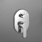 Grifo De Ducha Empotrada de SIOUX solo grifo redondo acabado cromo brillo de latón