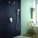 Grifo De Ducha Empotrada de SIOUX equipo de pared redondo acabado cromo brillo de latón