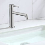 Grifo De Lavabo de OSLO acabado niquel cepillado de latón