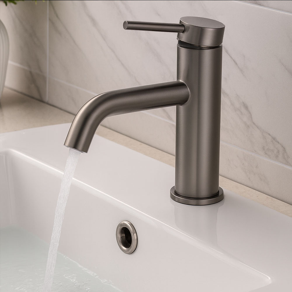 Grifo De Lavabo de GUN lavabo acabado gun metal mate de latón - Imagen 2