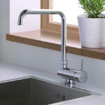 Grifo De Fregadero de ABATIBLE abatible acabado cromo brillo de latón