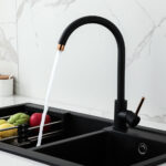 Grifo De Fregadero de ZENIT acabado negro mate de latón