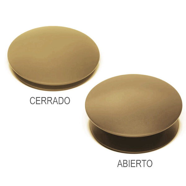 Válvula De Desague de CLIC CLAC PUSH-UP lavabo bidet acabado oro cepillado de latón - Imagen 2