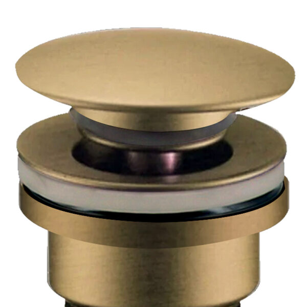 Válvula De Desague de CLIC CLAC PUSH-UP lavabo bidet acabado oro cepillado de latón - Imagen 4