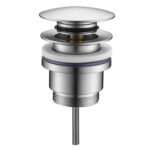 Válvula De Desague de CLIC CLAC PUSH-UP lavabo bidet acabado niquel cepillado de latón