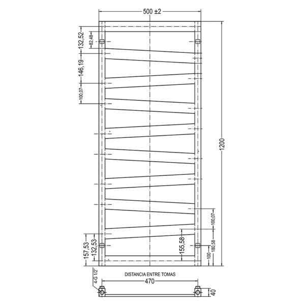 Radiador Secatoallas de 120 cm x 47 cm INSIGNIA circuito calefacción acabado blanco brillo de acero - Imagen 5