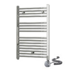 Radiador Secatoallas de 80 cm x 50 cm eléctrico acabado cromo brillo de acero