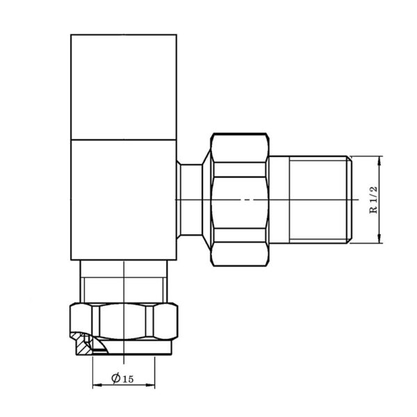 Llave Radiador Secatoallas de acabado negro mate de latón - Imagen 2