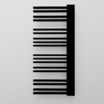 Radiador Secatoallas de 120 cm x 50 cm LINE circuito calefacción acabado negro mate de acero