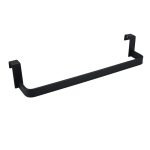 Toallero sin taladros de 29 cm acabado negro mate fabricado en acero inoxidable