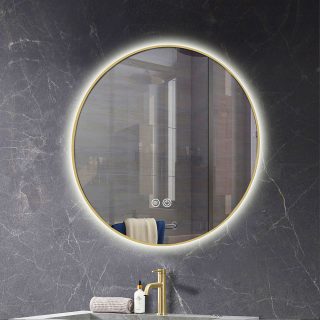 Espejo Led AURUM 24W redondo de 80 cm espejo Tº variable
