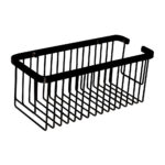 Cesta Portagel de rectangular acabado negro mate de latón