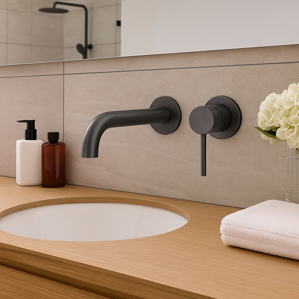 Grifo De Lavabo Empotrado GUN METAL - Imagen 2