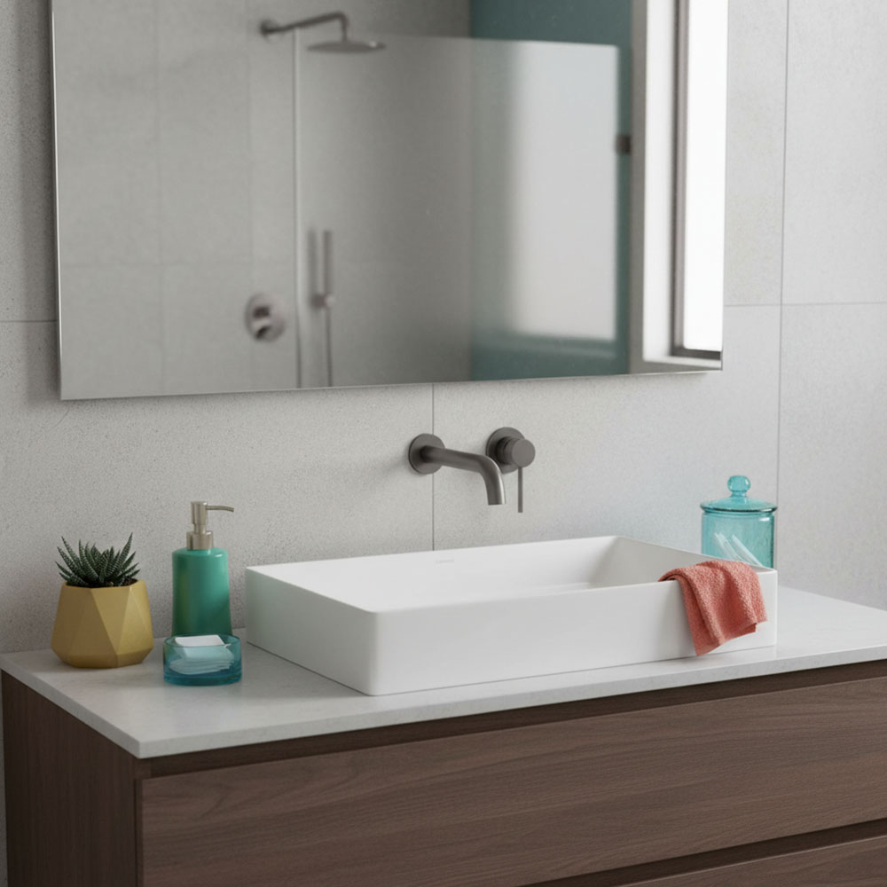 Grifo De Lavabo Empotrado GUN METAL - Imagen 7