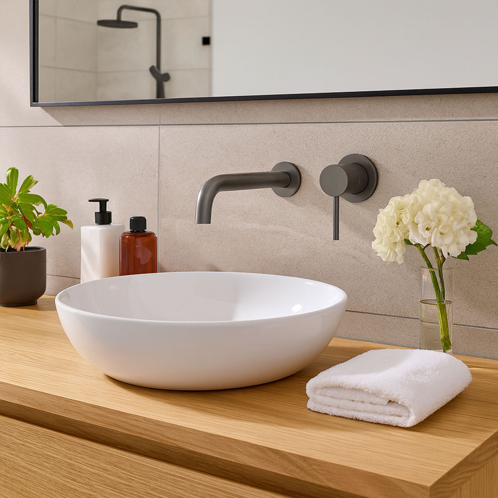 Grifo De Lavabo Empotrado GUN METAL - Imagen 6