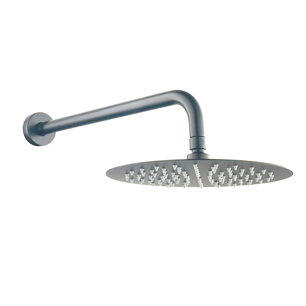 Grifo De Ducha Empotrada de ZUL equipo de pared redondo acabado GUN METAL de latón - Imagen 4